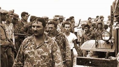 Mercenarios capturados en Playa Girón por las milicias cubanas al mando de Fidel Castro.